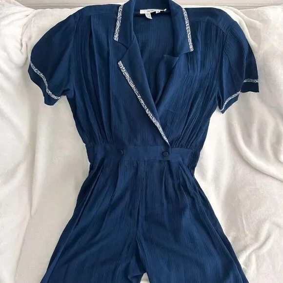 Vintage 80s nautical navy blue jumpsuit - Picture 9 of 10